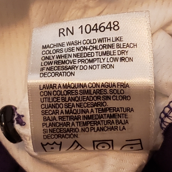 Kansas State University Men's Large Powercat polo NWT royal purple, white + - Picture 7 of 11